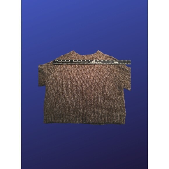 EXPRESS Cropped Chunky Knit Pullover Sweater, BROWN, Women's Size Large, EUC - Picture 7 of 8